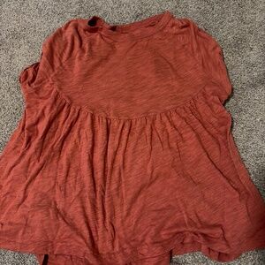 Burnt orange/ red babydoll American Eagle shirt